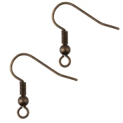 Pendientes de bola de 18 mm - Bronce x6