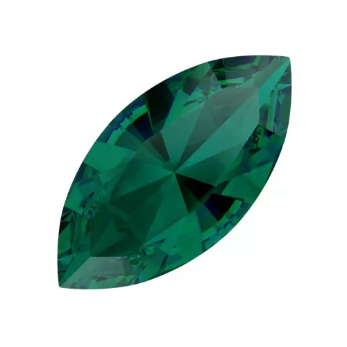 Navette PureCrystal 4228 15x7 mm Emerald Ignite x1