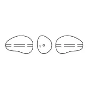 Baroque nacarada PureCrystal 5843 cuenta gota irregular 12 mm Dark Grey Pearl x1