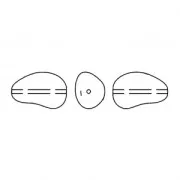 Baroque nacarada PureCrystal 5843 cuenta gota irregular 12 mm Light Grey Pearl x1