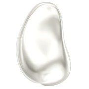 Baroque nacarada PureCrystal 5843 cuenta gota irregular12 mm White Pearl x1