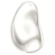 Baroque nacarada PureCrystal 5843 cuenta gota irregular12 mm White Pearl x1