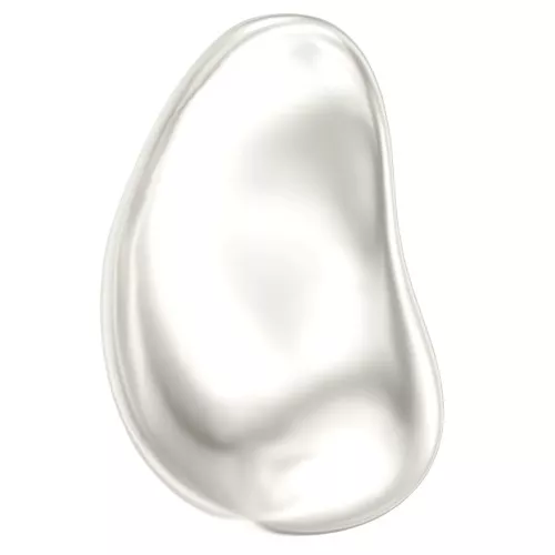 Baroque nacarada PureCrystal 5843 cuenta gota irregular12 mm White Pearl x1