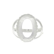 Anillo ajustable para cabuchón 18x13 mm - de Plata 925 x1