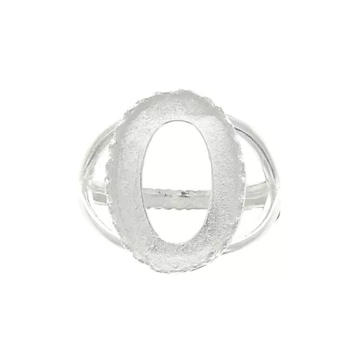 Anillo ajustable para cabuchón 18x13 mm - de Plata 925 x1