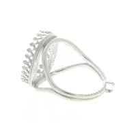 Anillo ajustable para cabuchón 18x13 mm - de Plata 925 x1