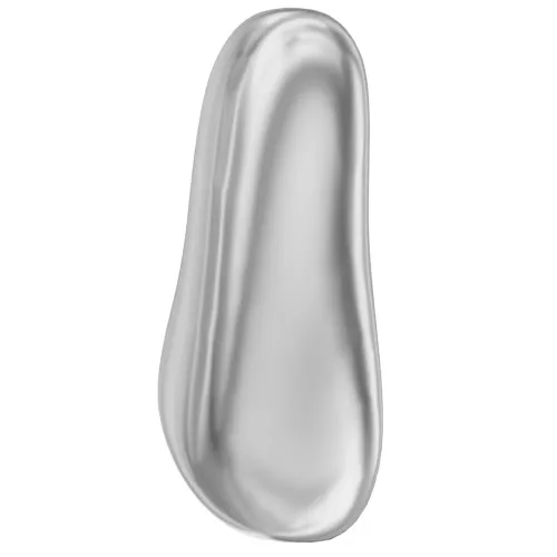 Baroque nacarada PureCrystal 5844 cuenta ovalada irregular 14 mm Light Grey Pearl x1