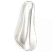 Baroque nacarada PureCrystal 5844 cuenta ovalada irregular 14 mm White Pearl x1