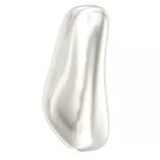 Baroque nacarada PureCrystal 5844 cuenta ovalada irregular 10mm White Pearl x1