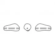 Baroque nacarada PureCrystal 5844 cuenta ovalada 14 mm Irid Tahitian Look Pearl x1