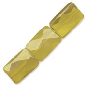 Rectángulos facetados 14x10 mm Lime x4|raw }}