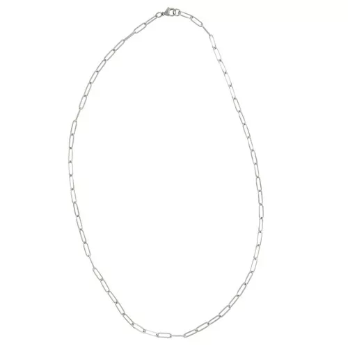 Collar largo de 60 cm eslabón rectangular 4 mm - Acero inoxidable 304 x 1