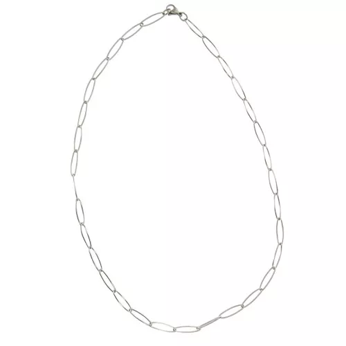 Collar largo de 60 cm eslabón Rombo 5.8 mm - Acero inoxidable x 1