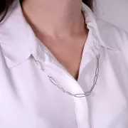 Collar largo de 60 cm eslabón Rombo 5.8 mm - Acero inoxidable x 1