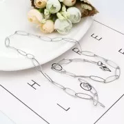 Collar largo de 60 cm eslabón Rombo 5.8 mm - Acero inoxidable x 1