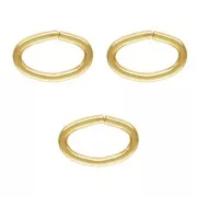 Anillas abiertas ovaladas 5.3x3.5x0.6 mm de Gold filled x100