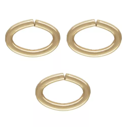 Anillas abiertas ovaladas 4.6x3x0.64 mm de Gold filled x100