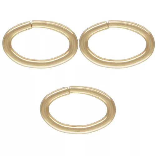 Anillas abiertas ovaladas 6.3x4.1x0.76 mm de Gold filled x100