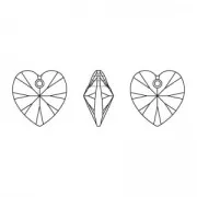 Colgante corazón de cristal PureCrystal 6228 14,4x14 mm Light Rose Shimmer x1