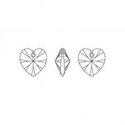 Corazones PureCrystal 6228 10,3x10mm Light Rosa Shimmer x6