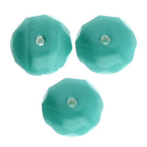 Donuts 7x4 mm Turquesa persa opaca x25