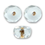 Cuentas arandalas Heishi facetadas 6x3 mm - Crystal Bronze Lined x25|raw }}