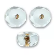 Cuentas arandalas Heishi facetadas 6x3 mm - Crystal Bronze Lined x25