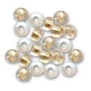 Cuentas de Rocalla Preciosa 11/0 de 2 mm - Crystal Gold con revestimiento de bronce x20 g