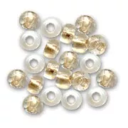 Cuentas de Rocalla Preciosa 11/0 de 2 mm - Crystal Gold con revestimiento de bronce x20 g