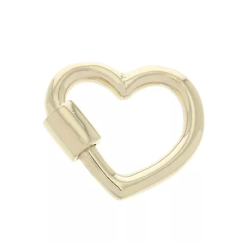 Cierre Corazón para atornillar 16.5x18 mm - Chapado de Oro 3 micras x1