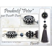 Cabuchón redondo de cristal by Puca® 18 mm Opaque Hyacinth New Picasso x1