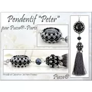 Cabuchón redondo de cristal by Puca® 18 mm Opaque Hyacinth New Picasso x1