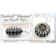 Cabuchón redondo de cristal by Puca® 18 mm Opaque Hyacinth New Picasso x1