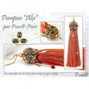 Cuentas de vidrio Samos® por Puca® 7x5 mm Opaque Mix Amethyst Gold Ceramic Lo x10g