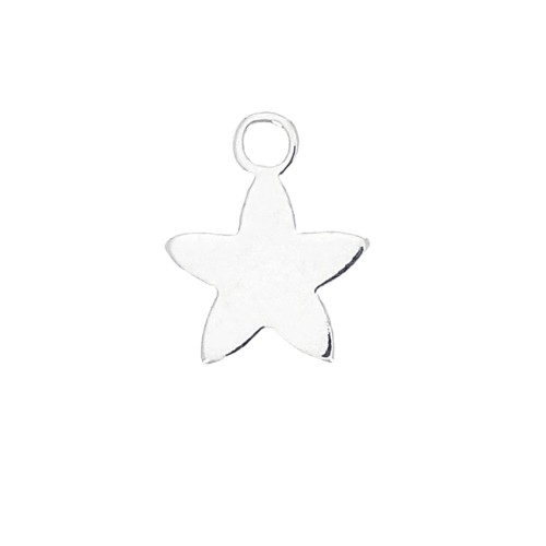 Mini dije estrella 8x6 mm de Plata 925 x1