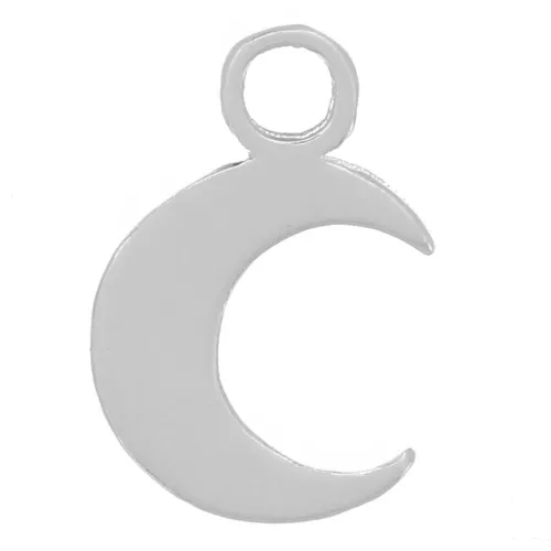 Mini dije luna 8x5 mm de Plata 925 x1