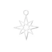 Dije estrella del norte calada 12x10mm de Plata 925 x1