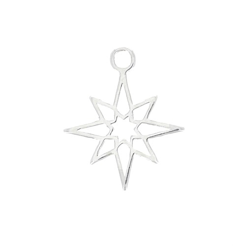 Dije estrella del norte calada 12x10mm de Plata 925 x1