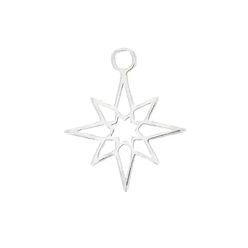 Dije estrella del norte calada 12x10mm de Plata 925 x1