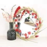 Flores secas y prensadas con plancha - Hortensia azul x1