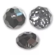 Cuenta redonda aplanada PureCrystal 5040 de 8 mm - Crystal Silver Night x1
