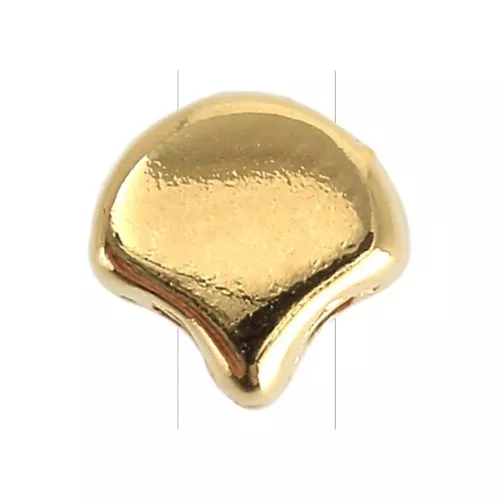 Cuenta de zamac Ginko Beads 7x7.5 mm - Dorado oro fino x1
