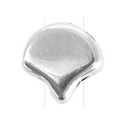 Cuenta de zamac Ginko Beads 7x7.5 mm - Chapado Plateado Envejecidox1