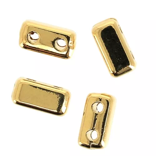 Cuenta de zamac Half Tila Beads 6x3 mm - Dorado oro fino x4