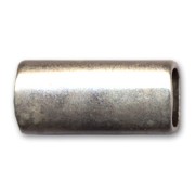 Cuenta pasante irregular 28x13 mm Chapado Plateado envejecido