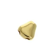 Cuenta pasante slider con 2 agujeros 13x12 mm par cordón 2.5 mm Dorado oro fino x1