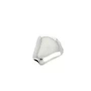 Cuenta pasante slider con 2 agujeros 13x12 mm par cordón 2.5 mm - Chapado Plateado Envejecidox1