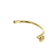 Entrepieza media pulsera 80 mm par cordón 3 mm - Dorado con oro fino x1|raw }}