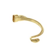 Entrepieza media pulsera 95 mm par cordón - Dorado con oro fino x1|raw }}
