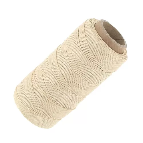 Bobina de hilo de lino encerado 0.7 mm Color crema n°16 x100g